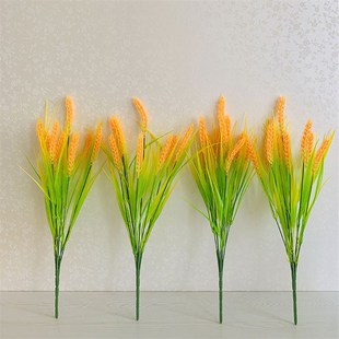 仿真花黄稻穗稻谷稻子麦穗谷子塑料水稻稻谷婚庆装饰布景跳舞道具