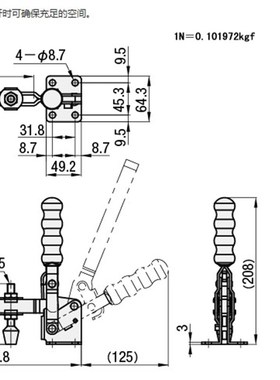 垂直式快速夹具 替代MISUMI米思米肘夹MC0-L快速夹钳 工装夹具