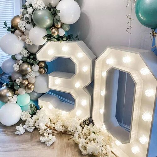 91.5cm Giant Led Light Birthday Number Figure 1st Birthday A