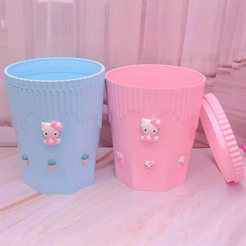 垃圾桶家用客厅卧室少女心创意可爱卡通儿童公主粉色垃圾筐废纸篓