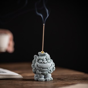 中式创意可爱个性风狮爷青砂石摆件家居客厅办公室桌面茶宠装饰品