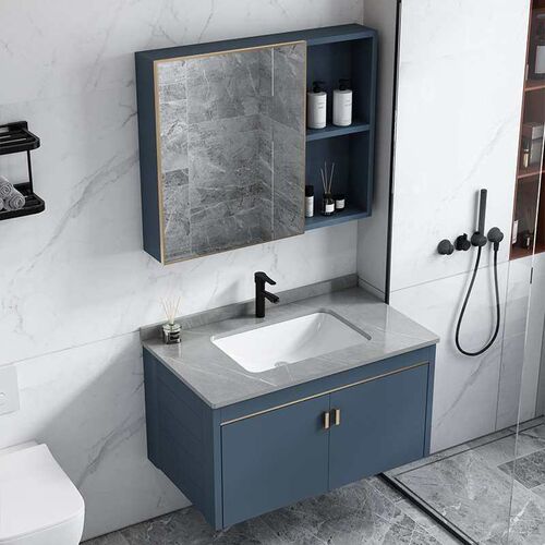 White Space Aluminum Bathroom Cabinet Small Apartment Bathro