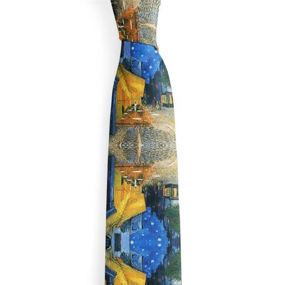 New Fashion Oil Painting Design Neckties For Men Van Gogh Su