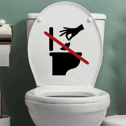 Warn Decals For Toilet Removable DIY PVC Wall Stickers DIY