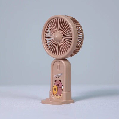 Irresistibly Cute Zoo - Inspired Handheld Fan: Removable Bas