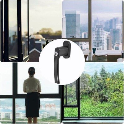 Lockable Window Handle With Key & Screws Stainless Steel