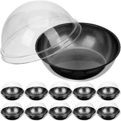 50 Pcs Cake Box Mini Transparent Round Plastic Cake Boxes