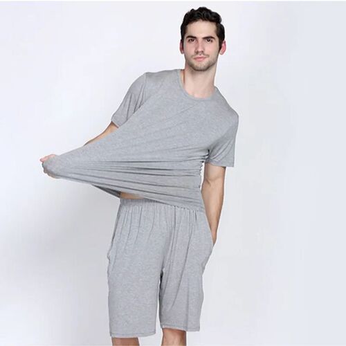 95% Bamboo Fiber 5% Spandex Sleepwear For Sleeping Round Nec