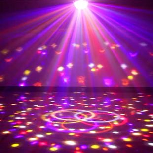 色彩灯音响闪灯旋转家用客厅七彩清吧酒吧氛围蹦迪跳舞灯五彩灯