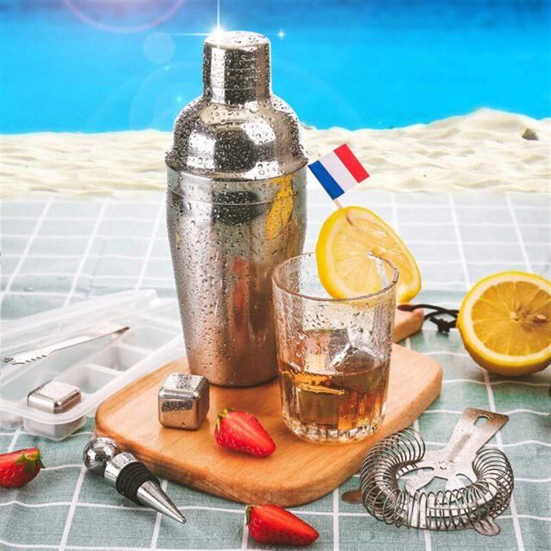 22pcs Bar Cocktail Set Boston Shaker Drink Making Kit Stainl