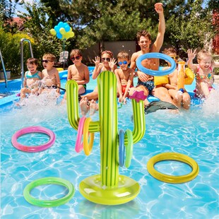 Outdoor Swimming Pool accessories Inflatable Cactus Ring Tos