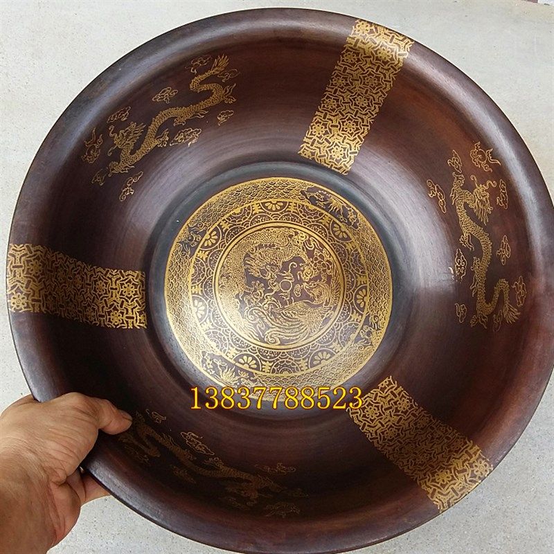 手工复古铜盆龙凤铜盆水盆脸盆洗手盆脚盆中式结婚嫁妆黄铜盆家用,家居饰品,装饰摆件,淘宝优惠券,粉丝福利购,淘宝优惠卷