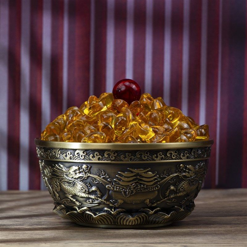 小铜记黄铜麒麟莲花聚财聚宝盆米缸招财存钱罐客厅开业摆件工艺品,家居饰品,桌面摆件,淘宝优惠券,粉丝福利购,淘宝优惠卷