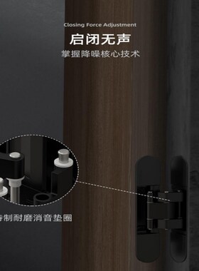 顶固门合页三维可调暗铰链折叠暗藏十字铰链暗门合页HZZH