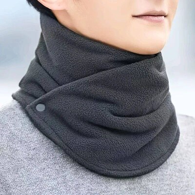 1pc Winter Thickened Fleece-Lined Neck Gaiter - Unisex Windp