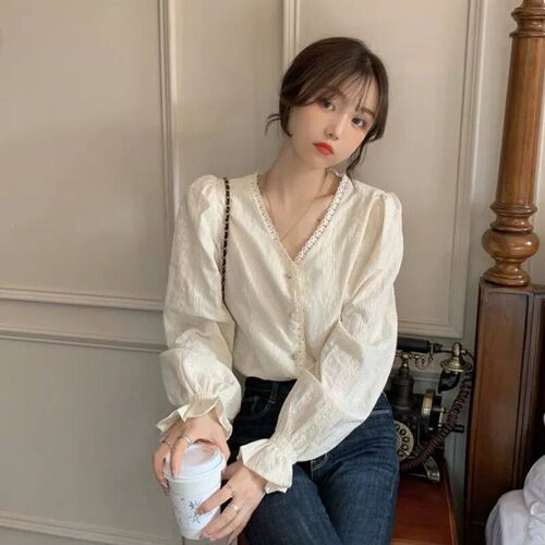 Sweet Women  New Spring Autumn Korean fashion Hollow out Cro