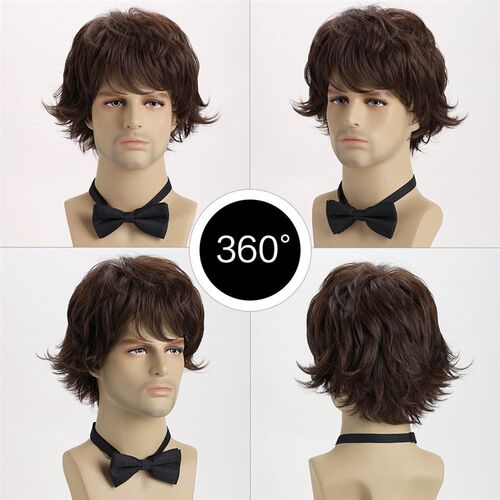 Mens Wig Synthetic Chemical Fiber Head Hood For Men, Fashio