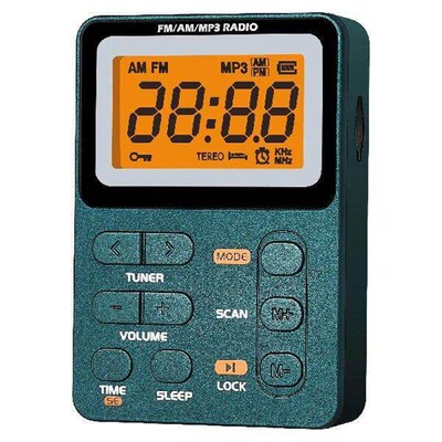 AM FM Mini Pocket Radio with LCD Screen 500mAh Portable