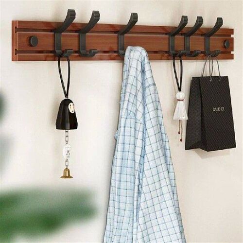 Vintage Hidden Storage Hooks Wall Mounted Coat Rack for