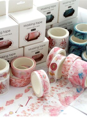 3 Rolls Washi Masking Tape Set Petal Animal Flower Paper Mas