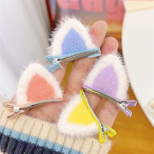 Cute  Ear Hairpin Girl Plush Hairpin Little Girl Do Not Harm
