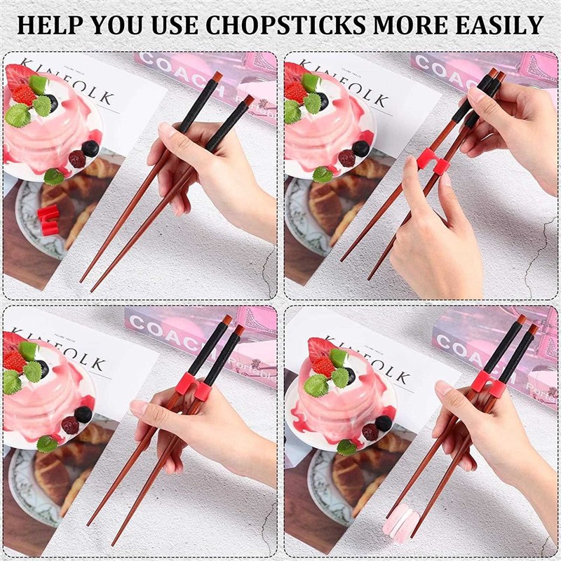 5/8PCS Reusable Chopstick Helpers Training Chinese Chopstick - 实物图