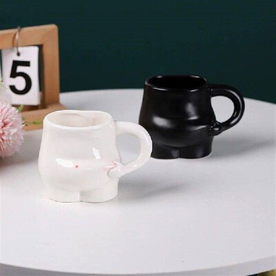320ml Funny Ceramic Coffee Cup Cute Fat Belly Mug Art