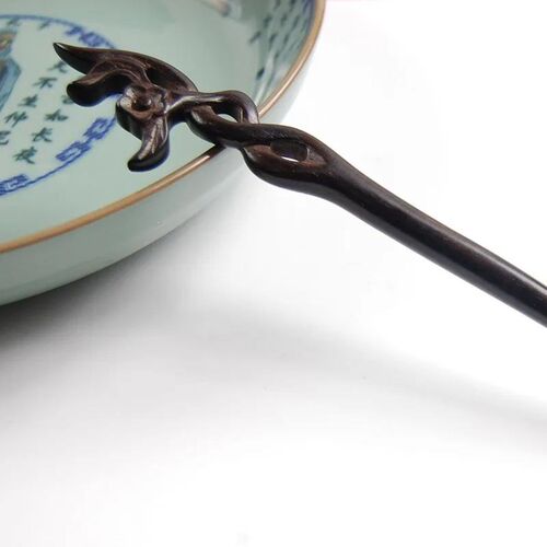New Ancient Chinese Hairpin s Carving Blackwood Simple Step