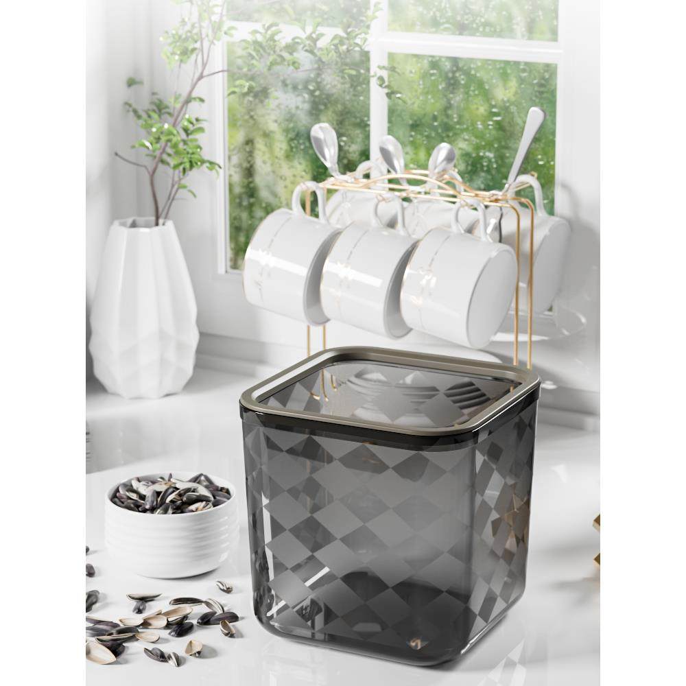 桌面方形小垃圾桶塑料办公室无盖家用垃圾盒带压圈迷你客厅废纸篓