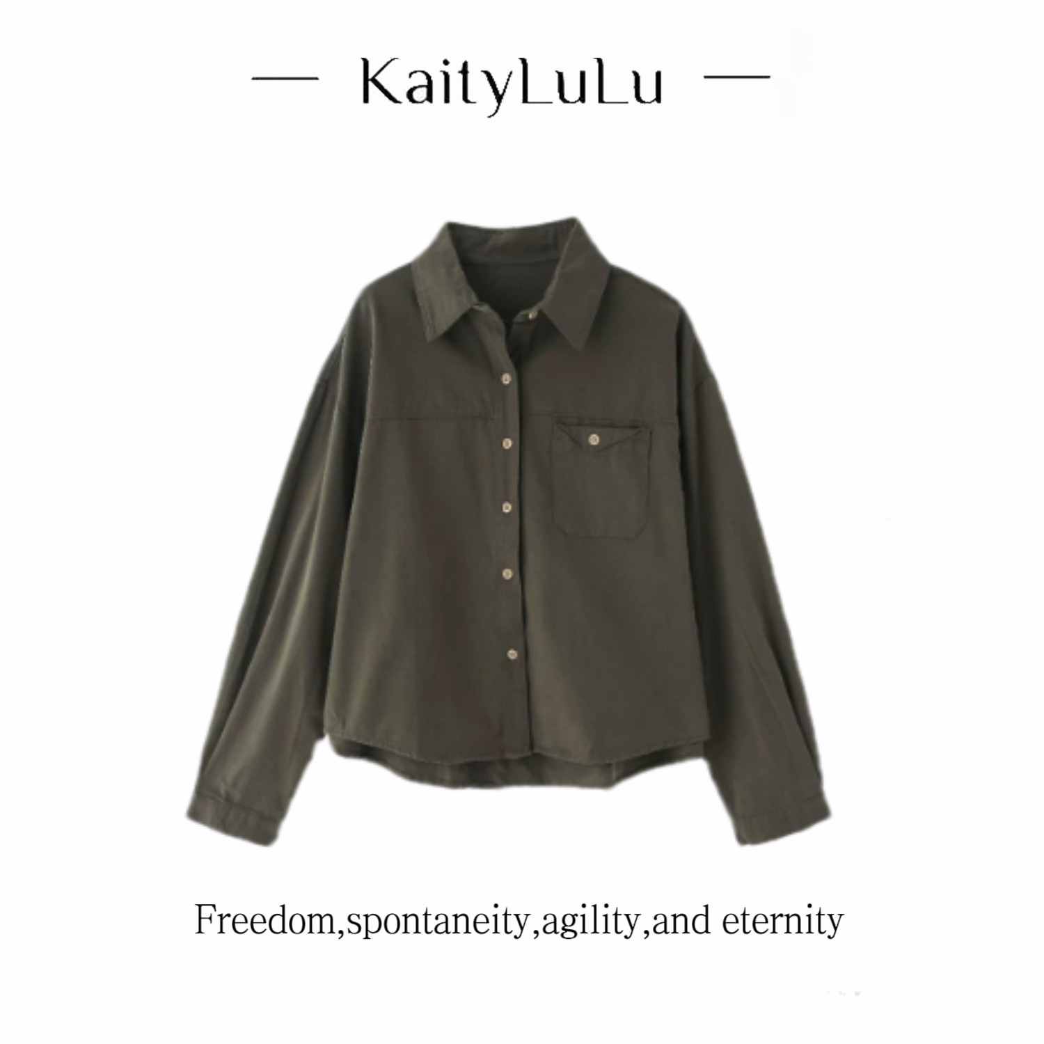 KaityLuLu【慵懒情调】 百搭翻领个性外套KT903W059