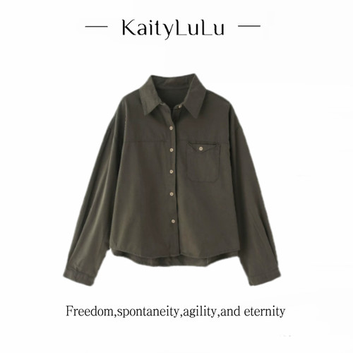 KaityLuLu【慵懒情调】 百搭翻领个性外套KT903W059