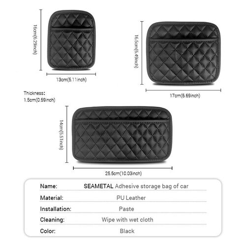 PU Leather Car Storage Pocket Seat Back/Door/Center Console