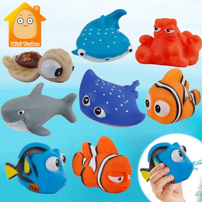 Baby Bath Toys Finding Fish Kids Float Spray Water Squeeze A