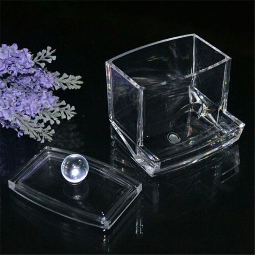 Acrylic Cotton Swabs Storage Holder Box Portable Transparent