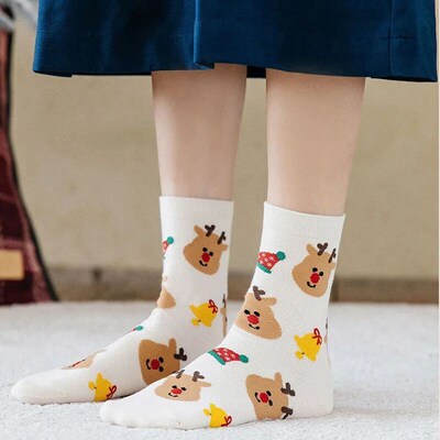 4 Pairs/Lot Children Girls Socks Christmas Socks For Kids Co