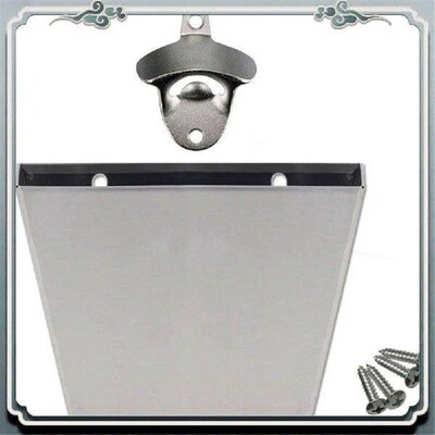 Durable Stainless Steel Bottle Opener Wall Mounted Beer Cap