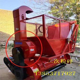 青储玉米秸秆回收机三次粉碎小型收割机牧草苜蓿草芦苇粉碎回收机