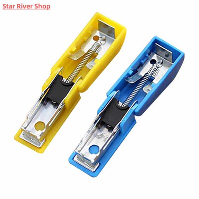 Random Color Stapler Solid Office Stationery Cute Mini Witho
