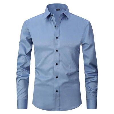 New High Quality 6XL Large Autumn/Winter Social Mens Shirt