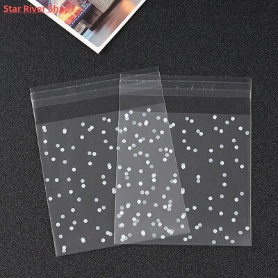100pcs/set Gift Packing Bag Plastic Biscuits Packaging Bread
