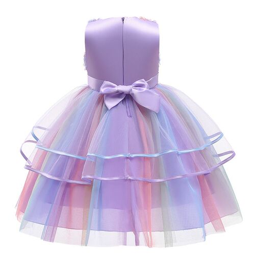 2024ins Childrens Dress V-neck Cake Princess Dress Christma