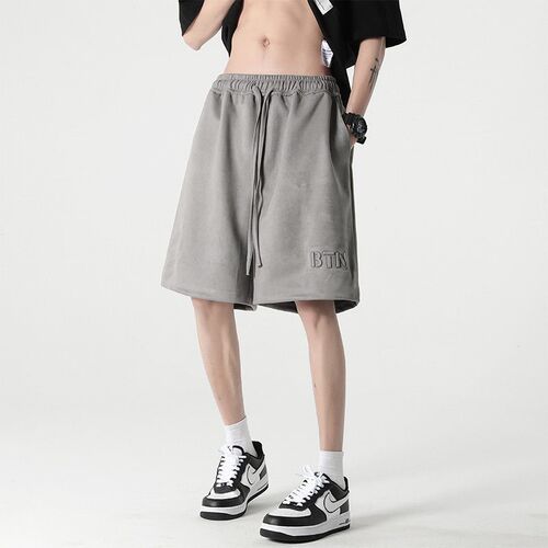 orts Mens Summer New Letter Steel Printed All-match Casual
