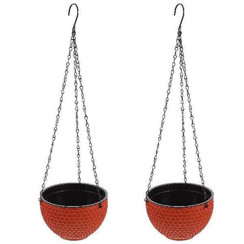2Pcs Plastic Flowerpot Hanging Basket Space saving Wall