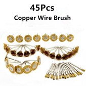 Polishing Copper Rod With Wheel Brush Wire Steel Shank 3mm