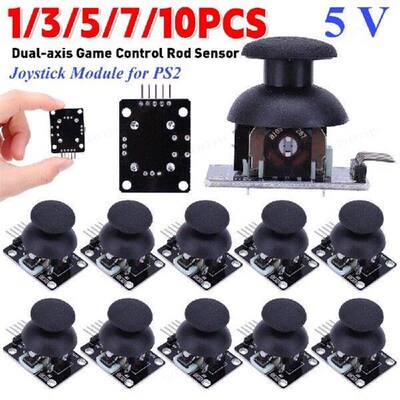 1-10PCS Dual-axis Joystick for PS2 5V Game Control Rod