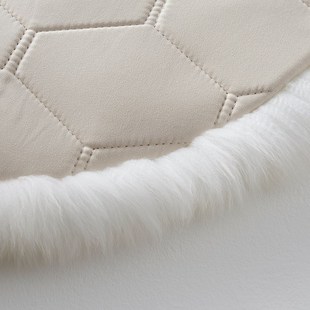 澳尊澳洲羊毛床边毯毛毛卧室椭圆形白色长毛床边地毯卧室厚羊皮毯