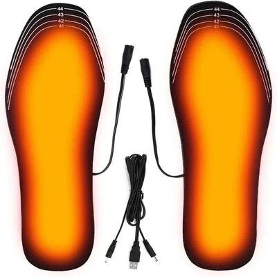 USB Heated Shoe Insoles Electric Foot Warming Pad Feet Warme