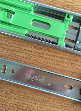 西班牙OSLS三节走珠钢珠滑轨抽屉路轨带阻尼缓冲侧装承重公斤