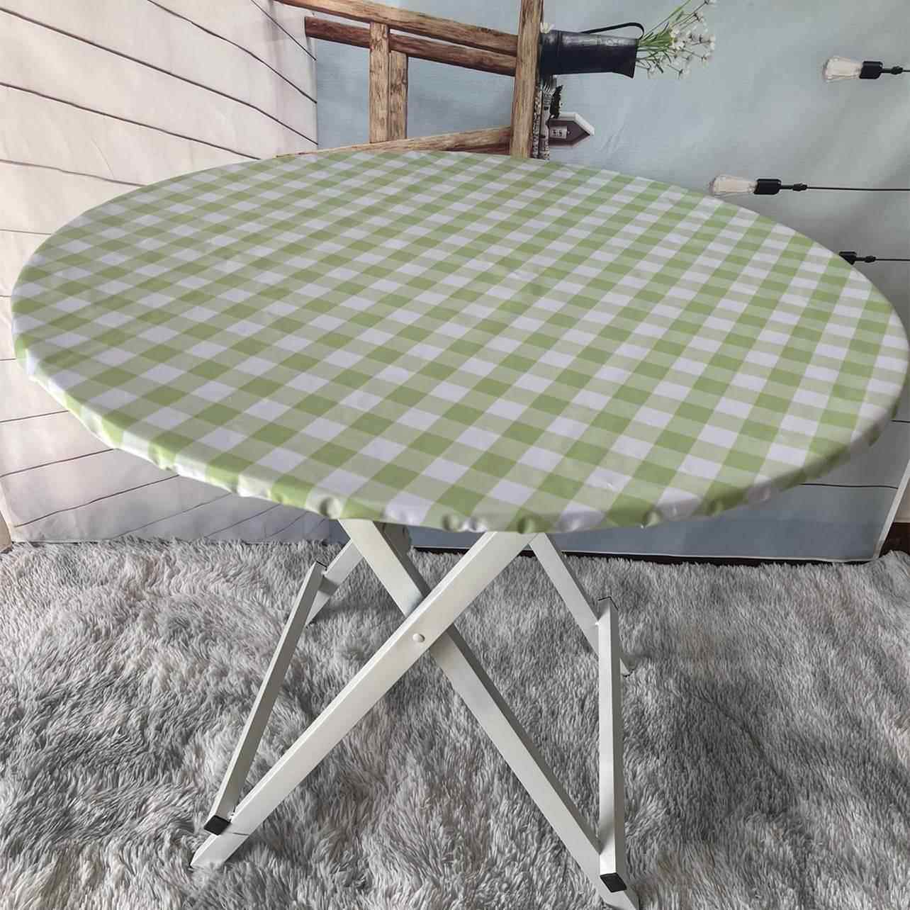 PVC防水圆桌布免洗防油餐桌罩咖啡桌防油圆桌转盘罩幼儿园桌