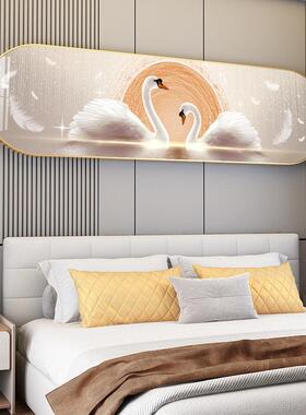 023新款床头KDT画横长条装饰立体网红挂卧室玄2关墙面晶瓷画画装